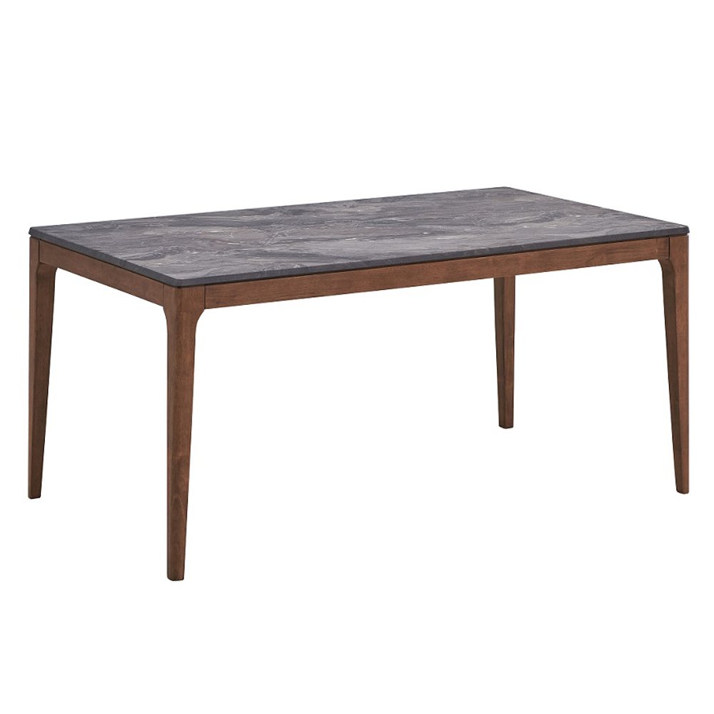 Bevis Dining Table Engineered Stone & Walnut. Picture 2