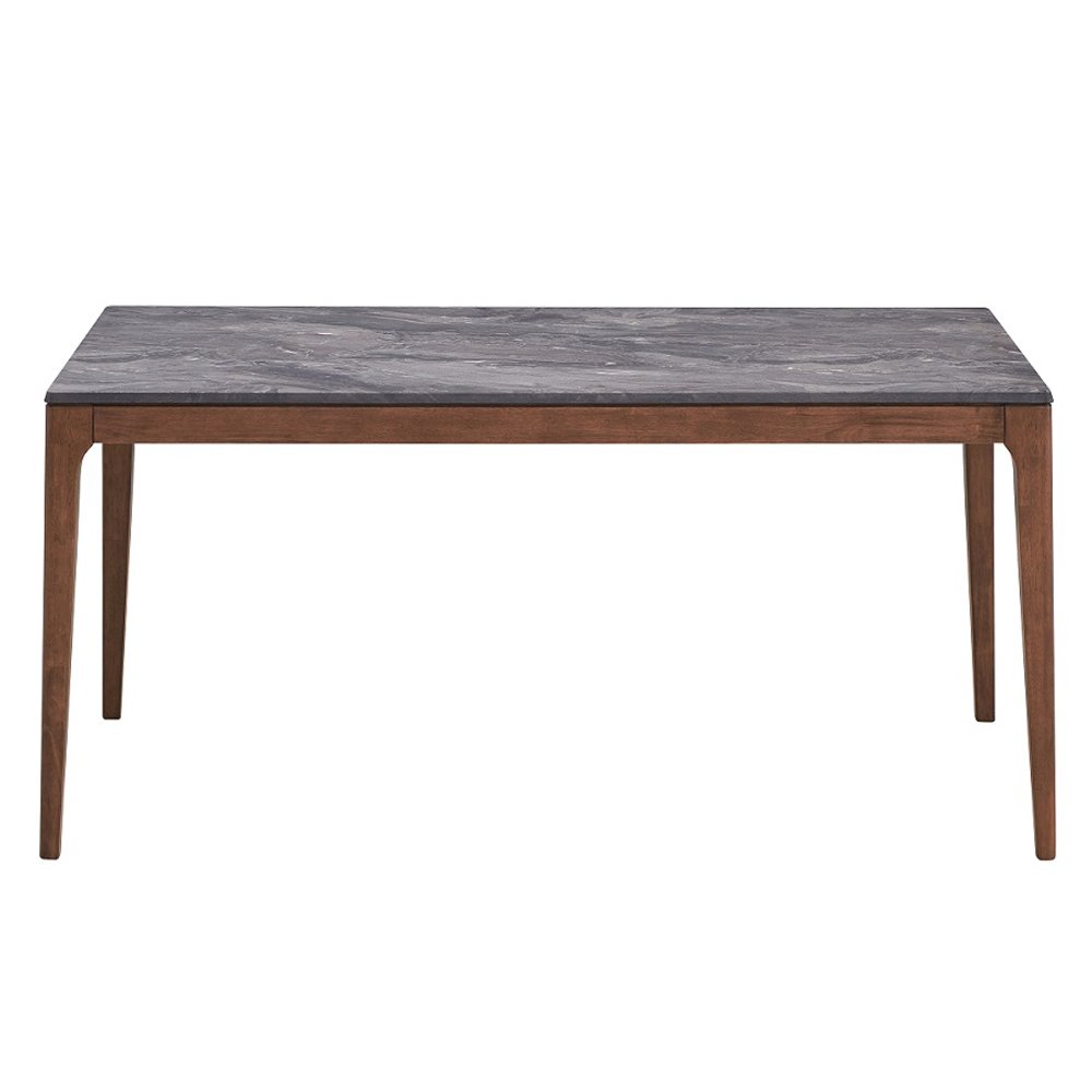 Bevis Dining Table Engineered Stone & Walnut. Picture 3