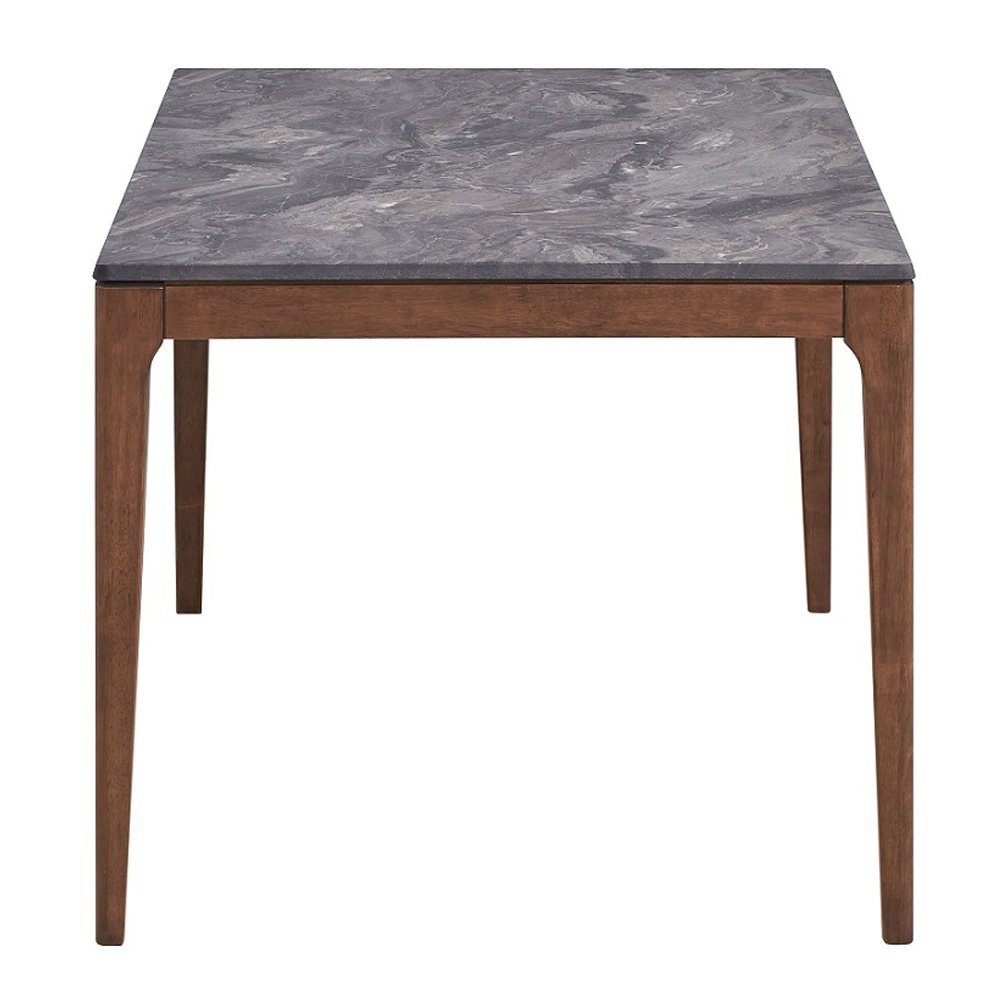 Bevis Dining Table Engineered Stone & Walnut. Picture 4