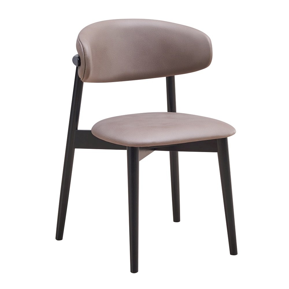 Lanae Side Chair (Set-2) Gray Polish Mircofiber & Black. Picture 2