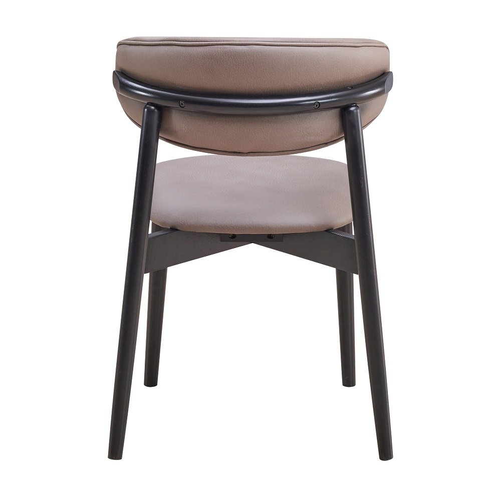 Lanae Side Chair (Set-2) Gray Polish Mircofiber & Black. Picture 5