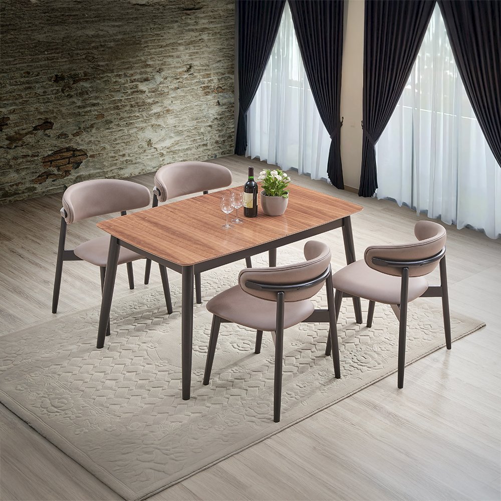 Lanae Side Chair (Set-2) Gray Polish Mircofiber & Black. Picture 8