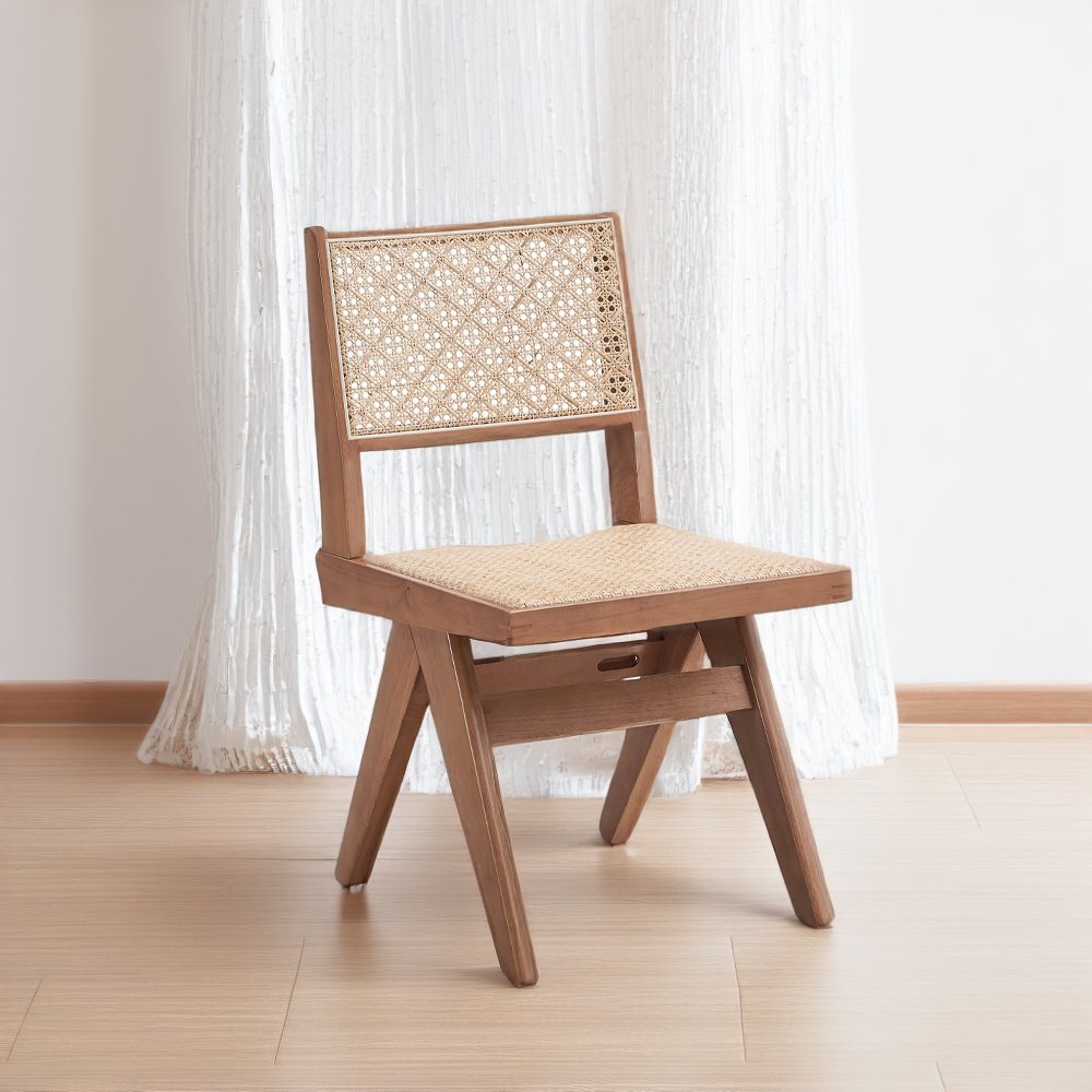 Velentina Side Chair (Set-2) Rattan & Natural. Picture 5