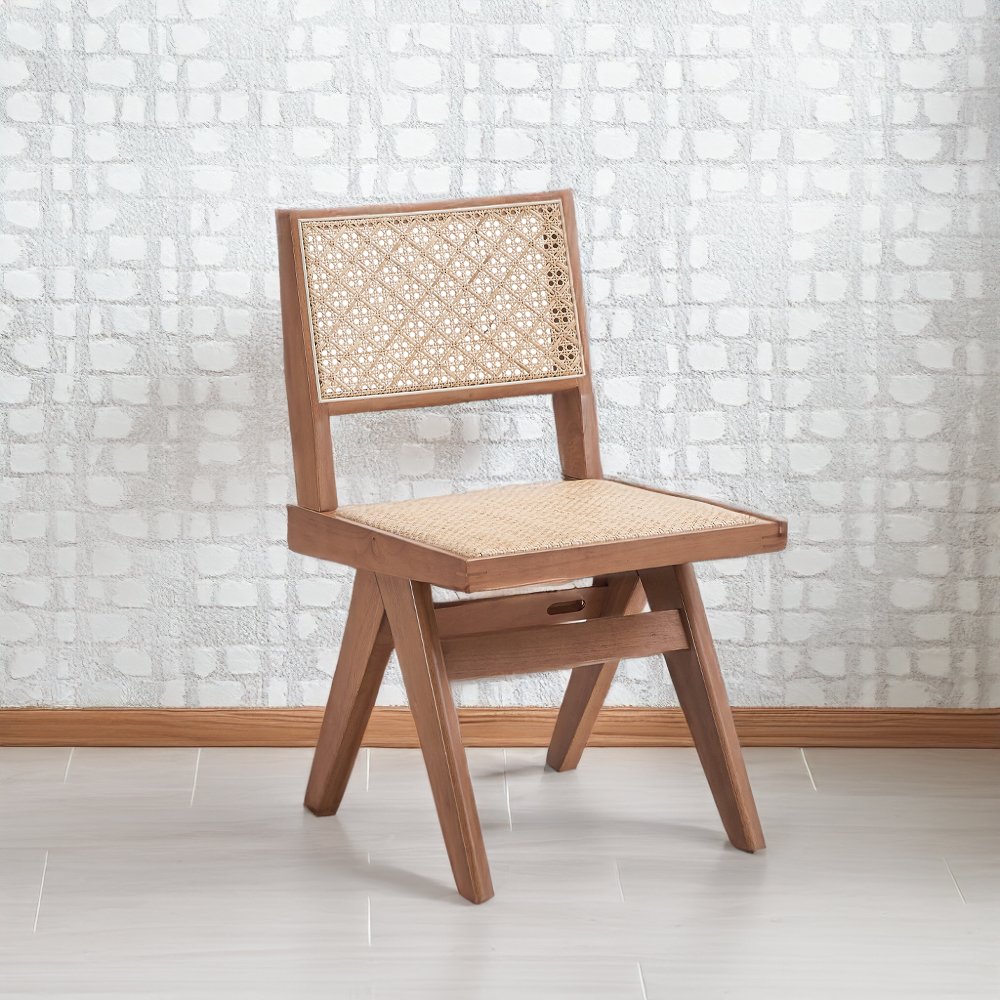 Velentina Side Chair (Set-2) Rattan & Natural. Picture 7