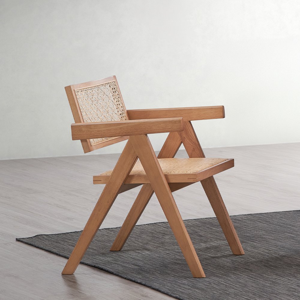 Velentina Arm Chair (Set-2) Rattan & Natural. Picture 5