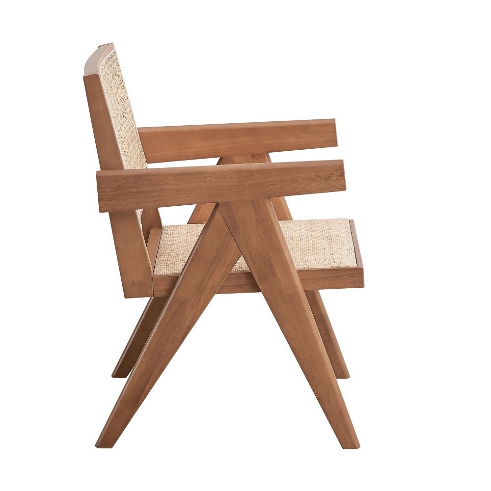 Velentina Arm Chair (Set-2) Rattan & Natural. Picture 4