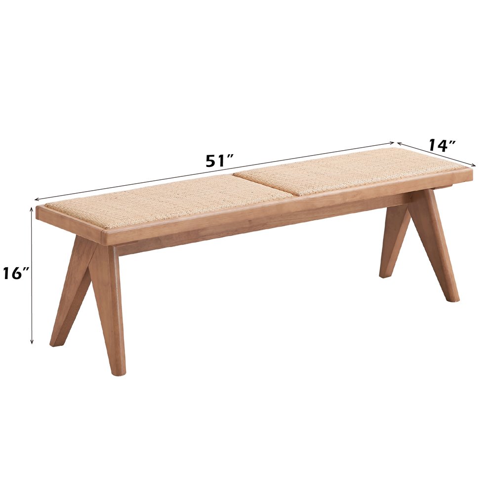 Velentina Bench Rattan & Natural. Picture 6