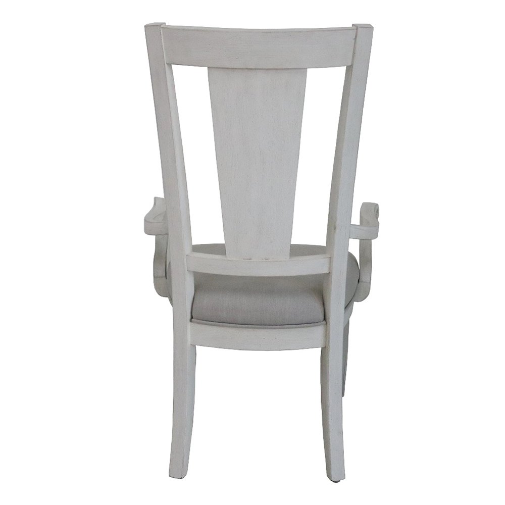 Katia Arm Chair (Set-2) Light Gray Linen & Weathered White. Picture 5