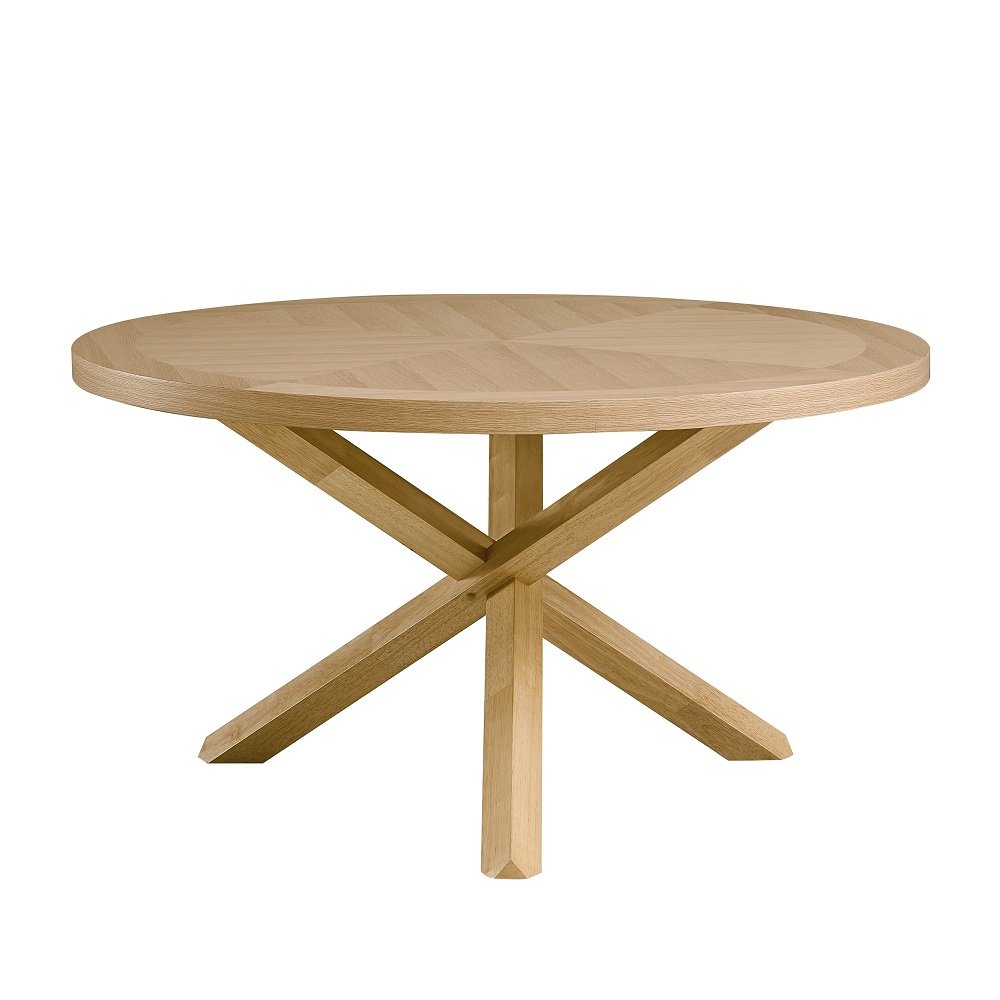 Kasem Round Dining Table Oak. Picture 2