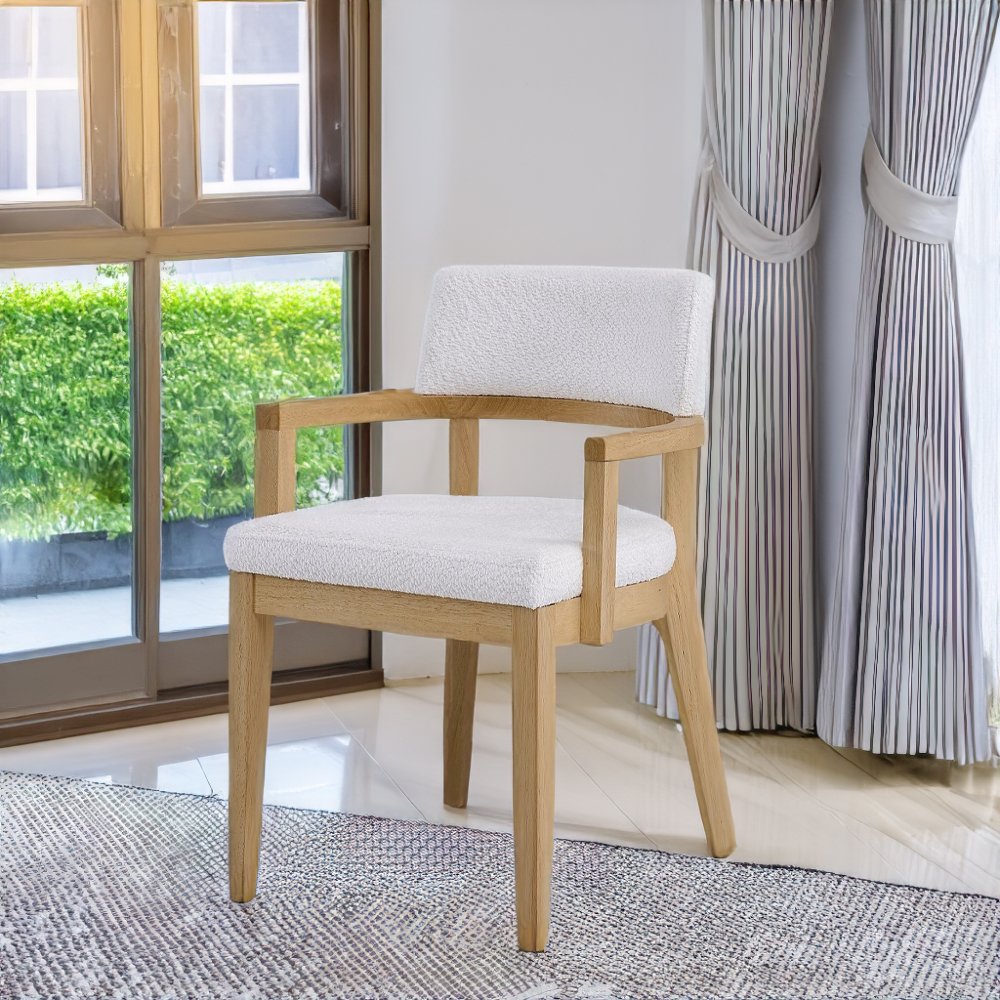 Kasem Arm Chair(Set-2) Gorge Fabric & Oak. Picture 6