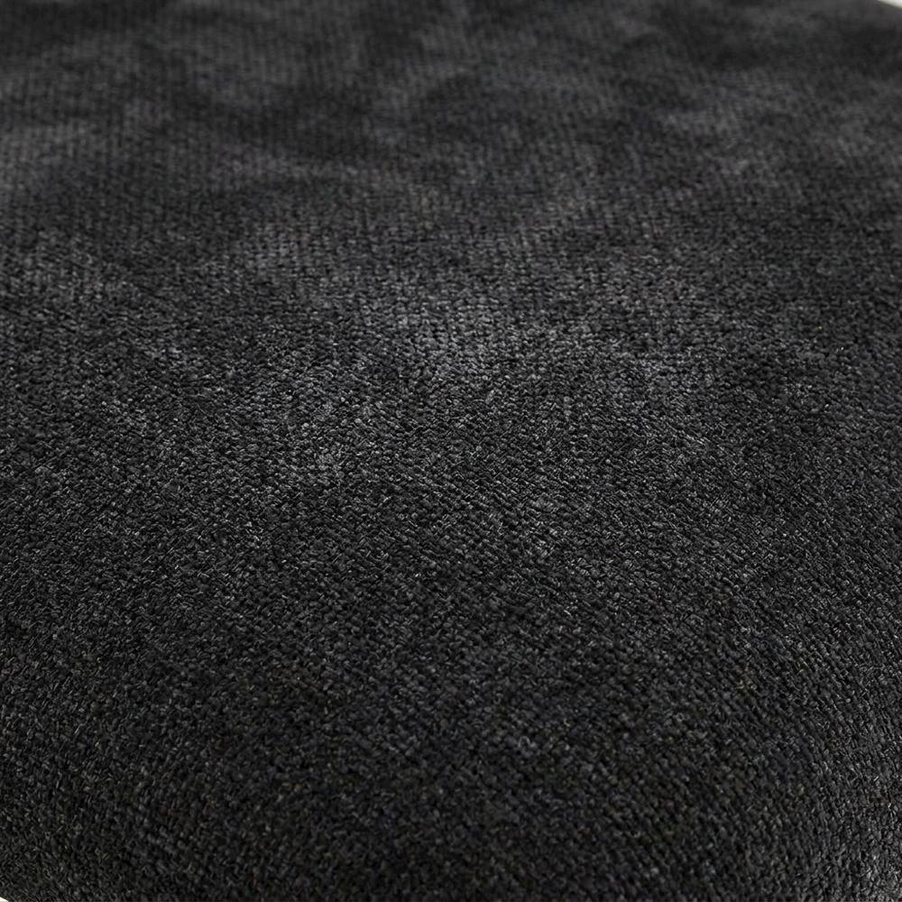 Chenille Dining Chairs, Set of 2, Black Chenille & Black. Picture 7