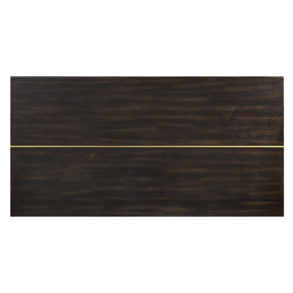 Jaramillo Dining Table Gold & Rustic Espresso. Picture 4