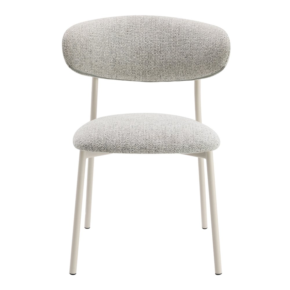 Kalam Side Chair (Set-2) Light Gray Boucle. Picture 3