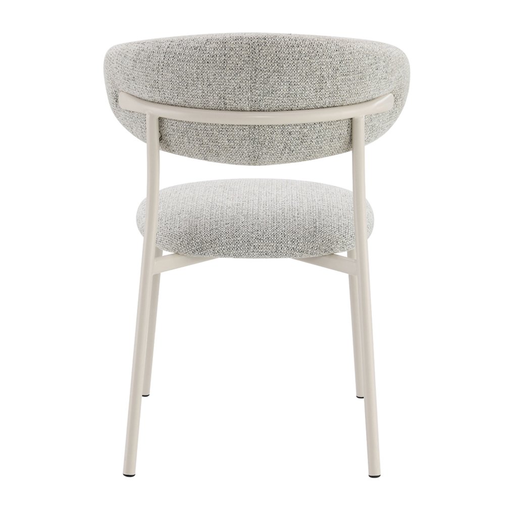 Kalam Side Chair (Set-2) Light Gray Boucle. Picture 5