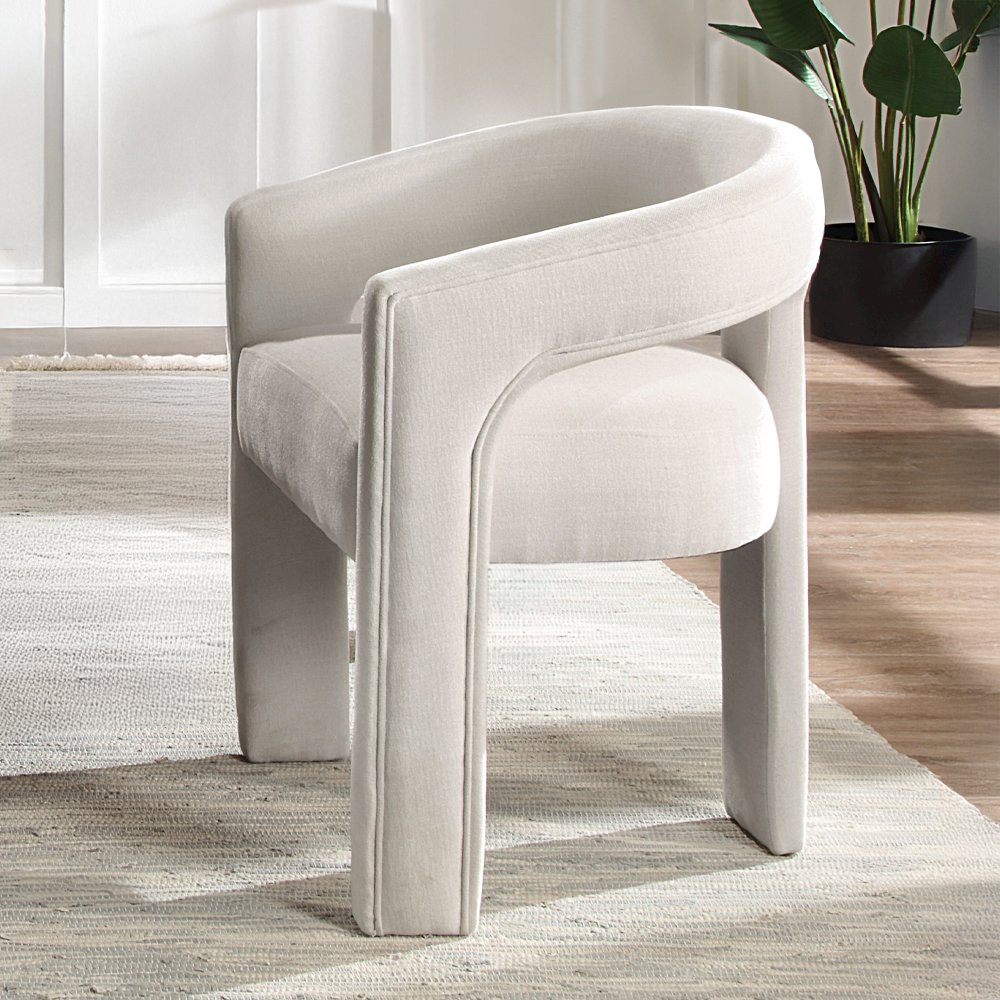 Gamarya Arm Chair (Set-2) Beige Linen. Picture 2