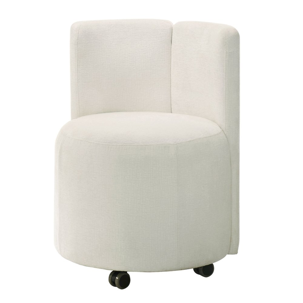 Blayde Side Chair w/Swivel (Set-2) White Chenille. Picture 1