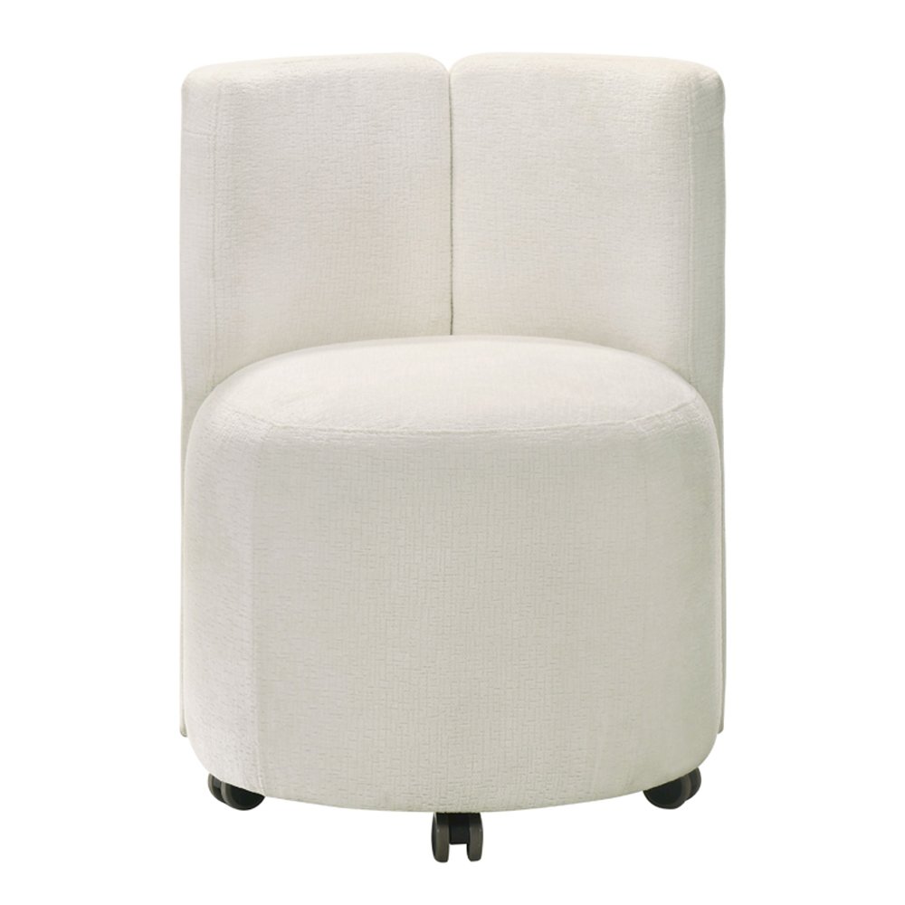 Blayde Side Chair w/Swivel (Set-2) White Chenille. Picture 3