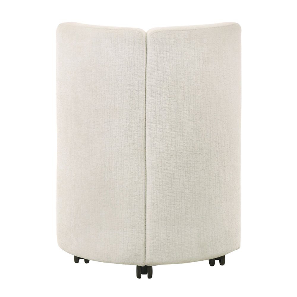 Blayde Side Chair w/Swivel (Set-2) White Chenille. Picture 5