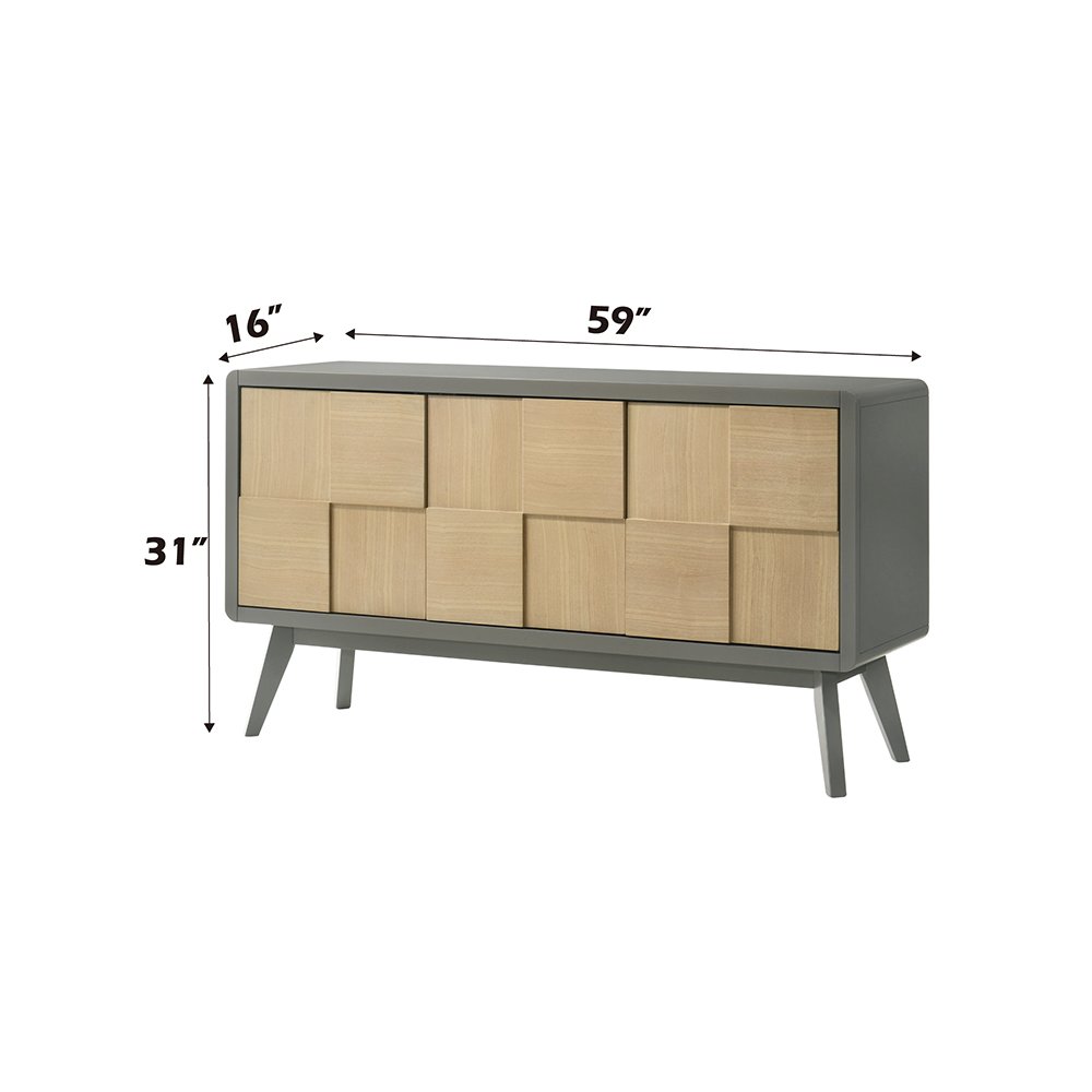 Blayde Server Light Gray & Natural. Picture 5