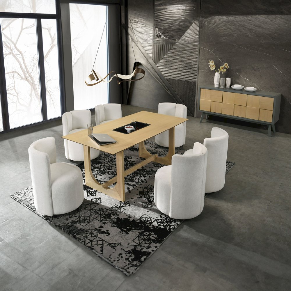 Blayde Server Light Gray & Natural. Picture 7