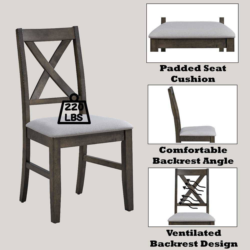 Marit Side Chair (Set-2) Gray. Picture 6