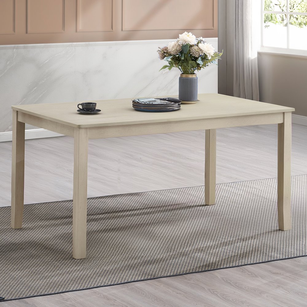 Ferris Dining Table Antique Bone White. Picture 1