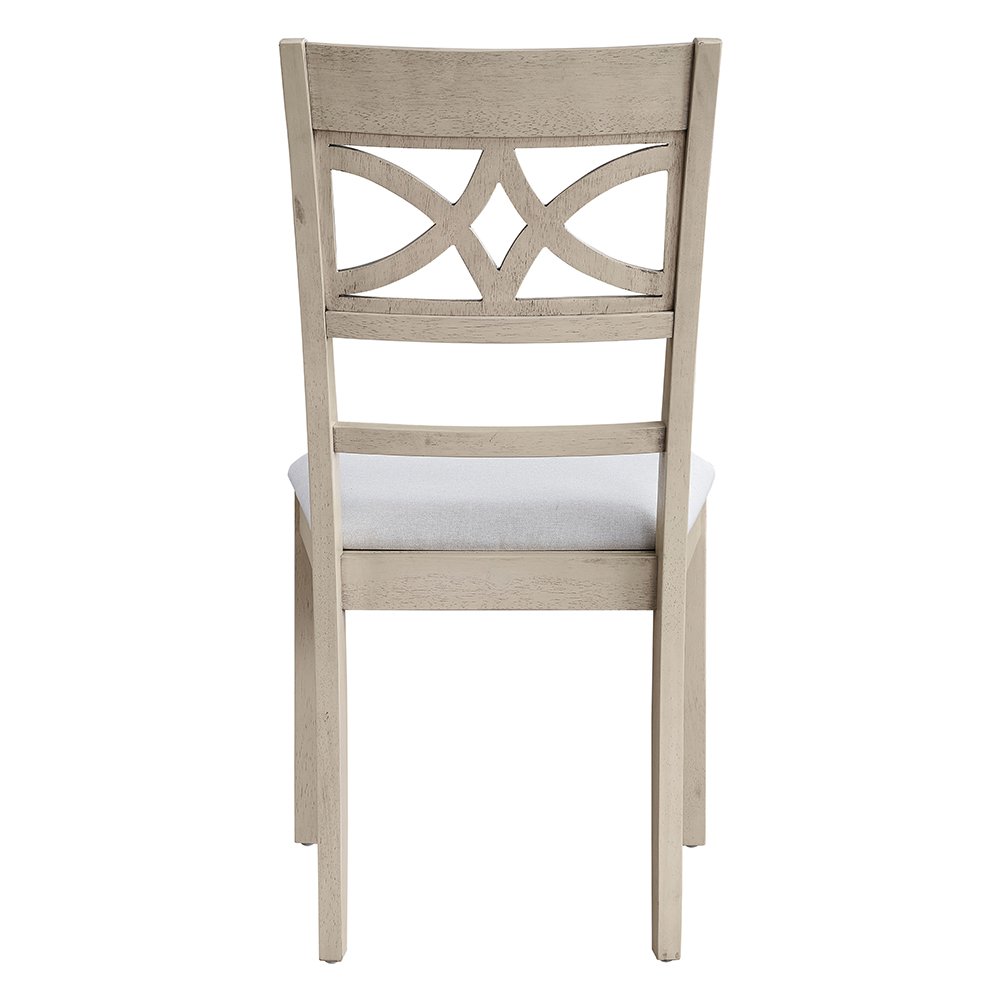 Ferris Side Chair (Set-2) Beige Linen & Antique Bone White. Picture 4