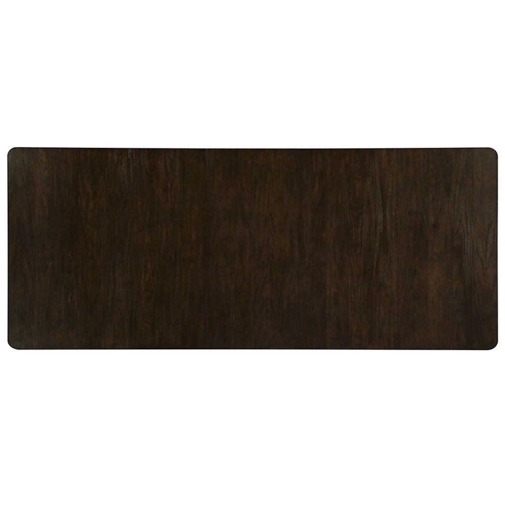 Carena Dining Table w/Leaf White & Walnut. Picture 4