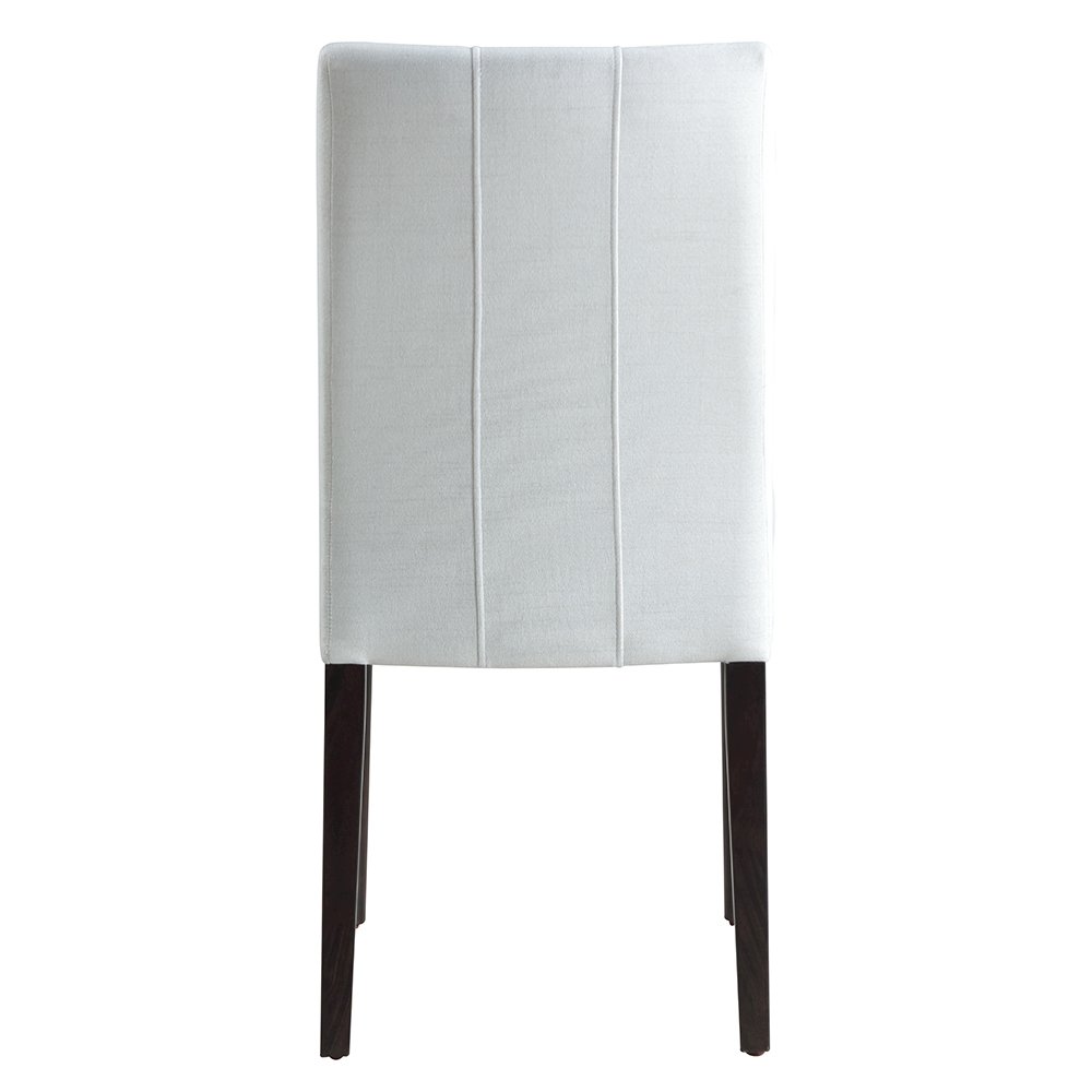 Carena Side Chair (Set-2) Light Gray Fabric, White & Walnut. Picture 5