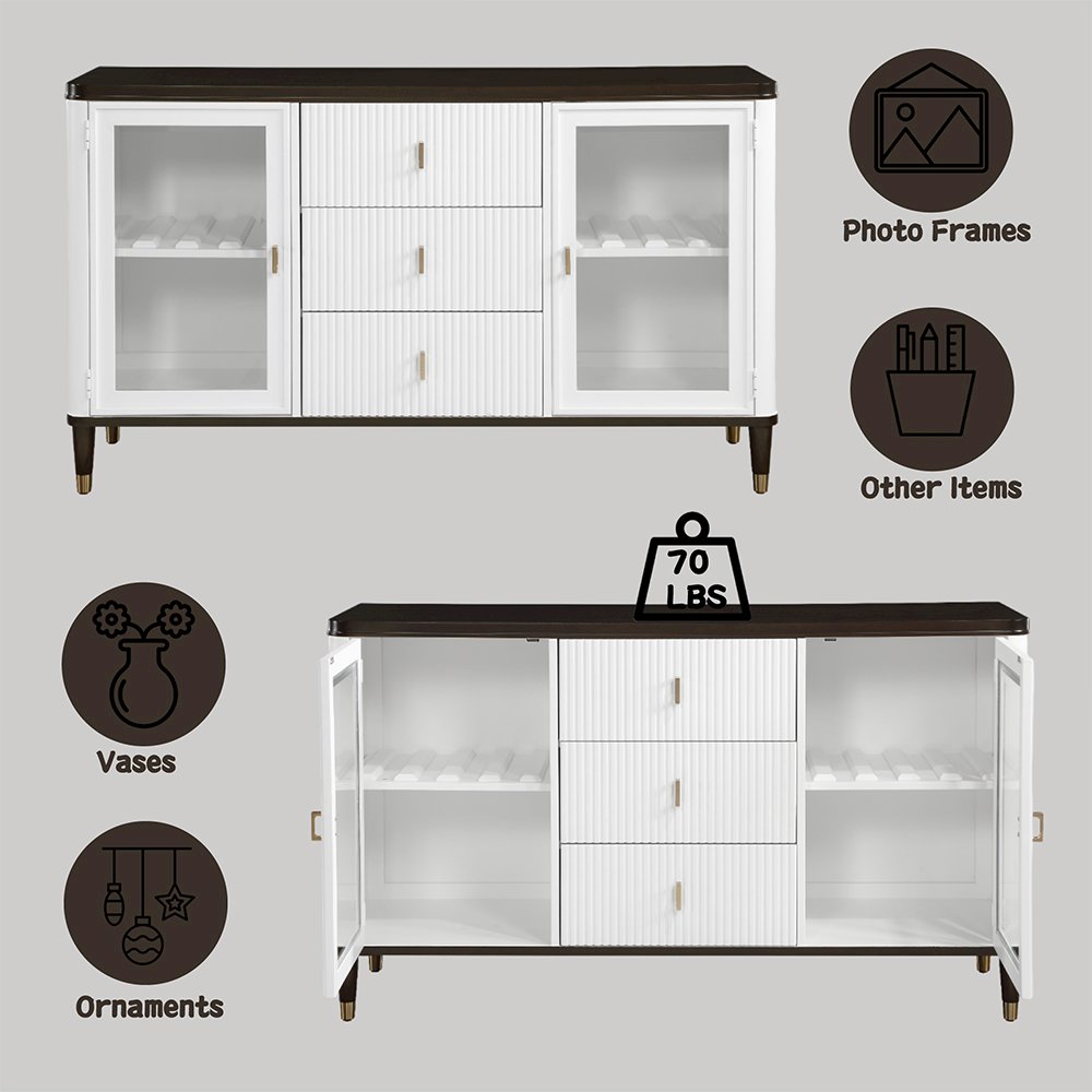 Carena Server White & Walnut. Picture 7