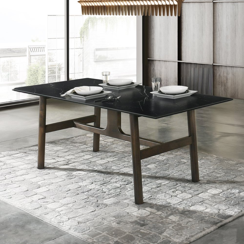 Destin Dining Table Ceramic & Walnut. Picture 1