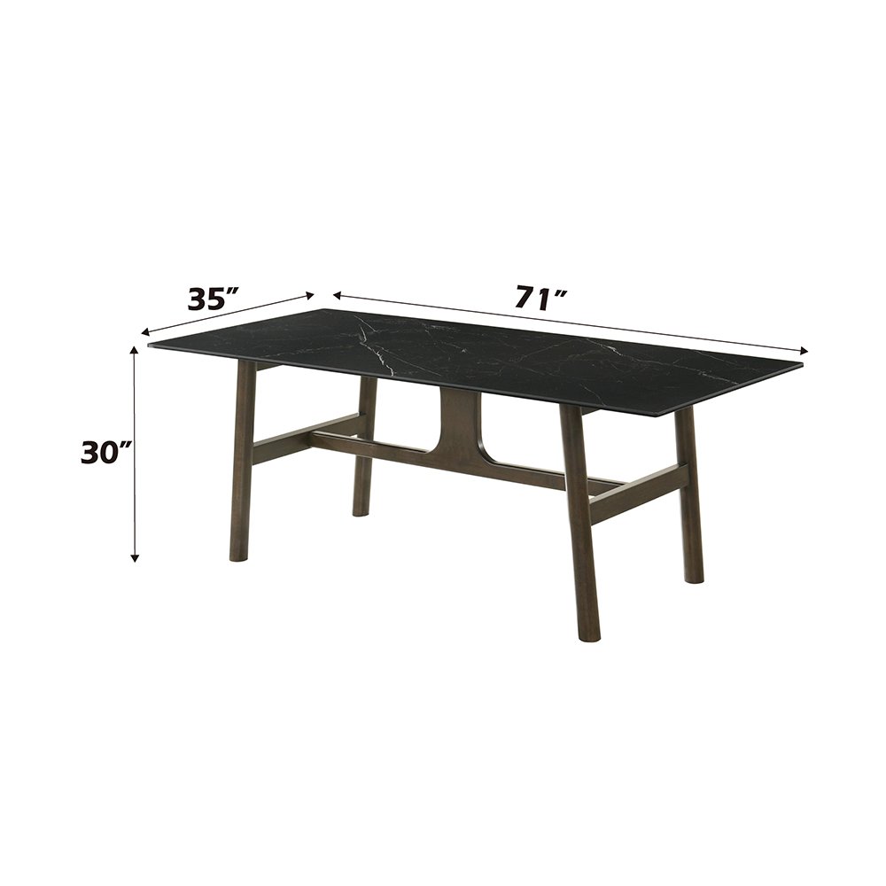 Destin Dining Table Ceramic & Walnut. Picture 5