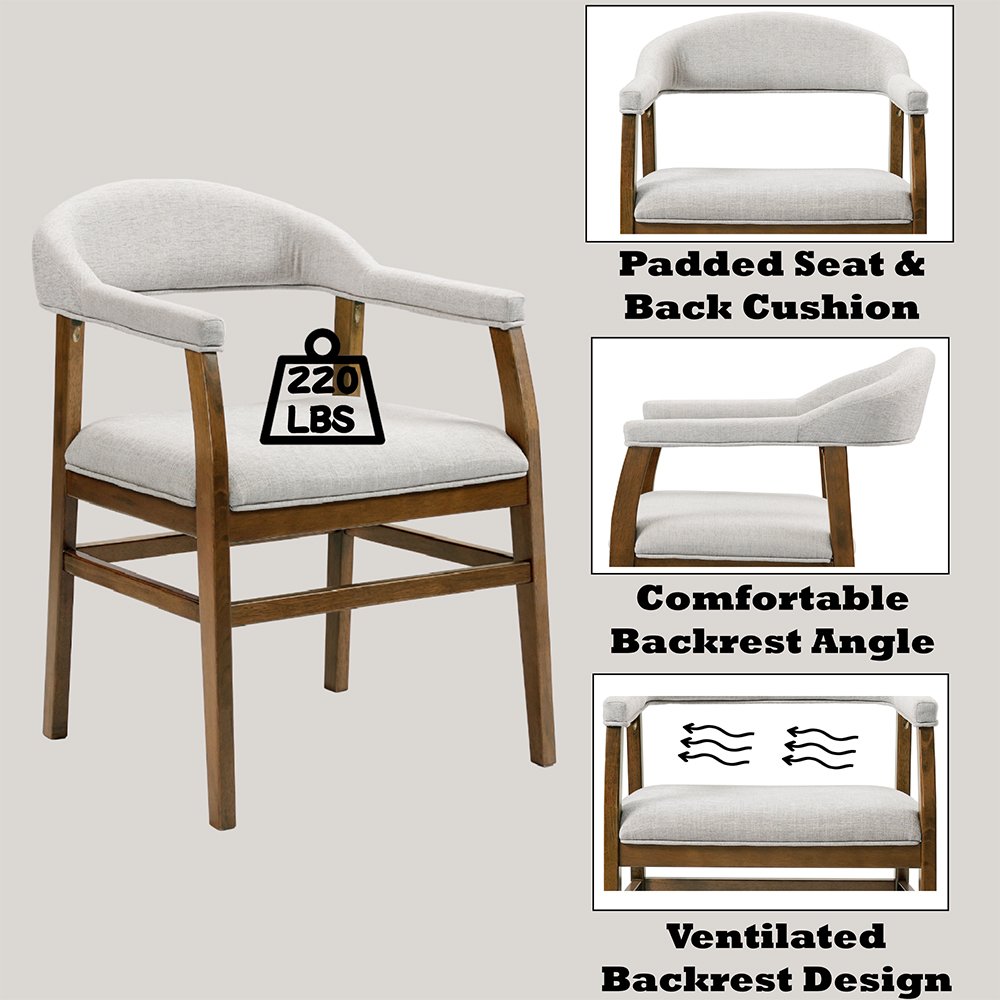 Darcy Arm Chair (Set-2) Dark Walnut. Picture 6