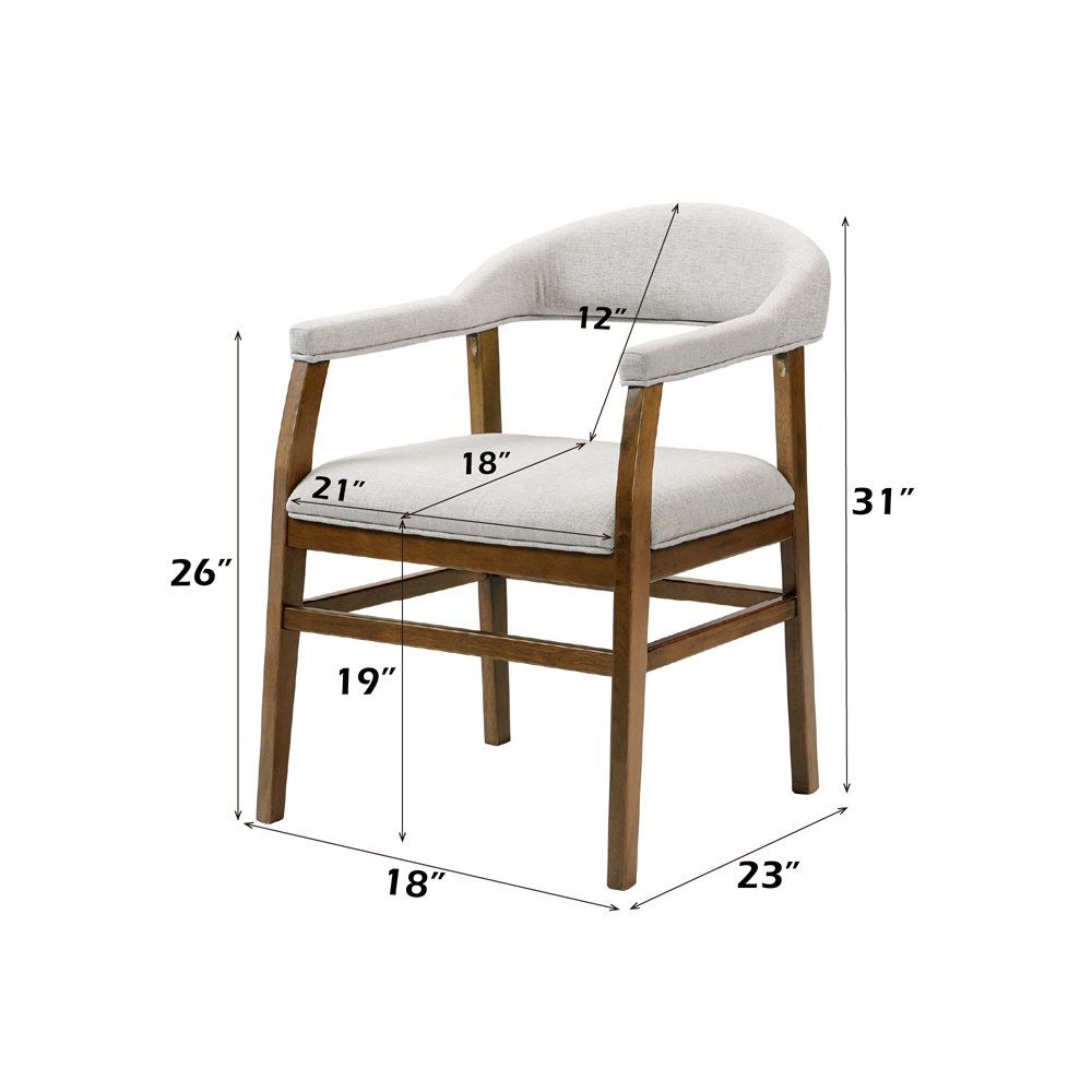 Darcy Arm Chair (Set-2) Dark Walnut. Picture 8