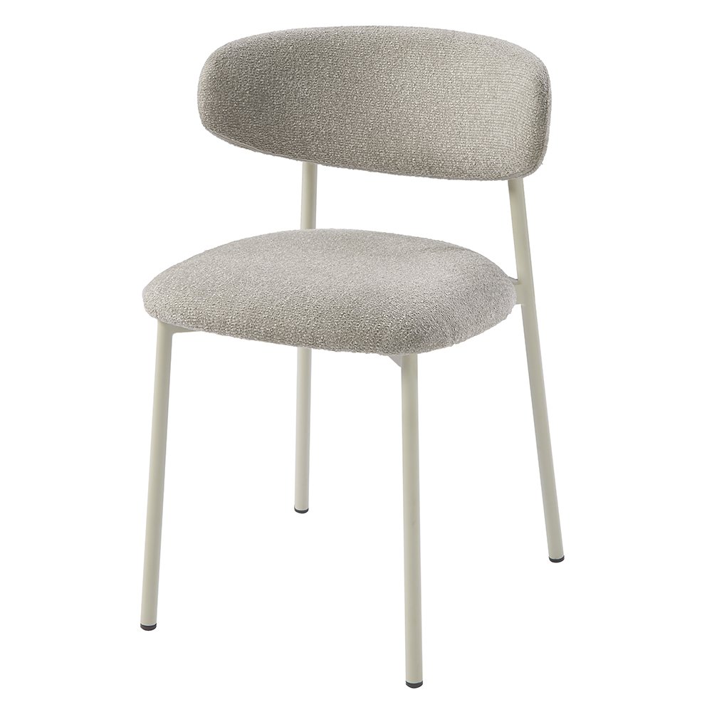 Ingram Side Chair (Set-2) Light Gray Boucle. Picture 2
