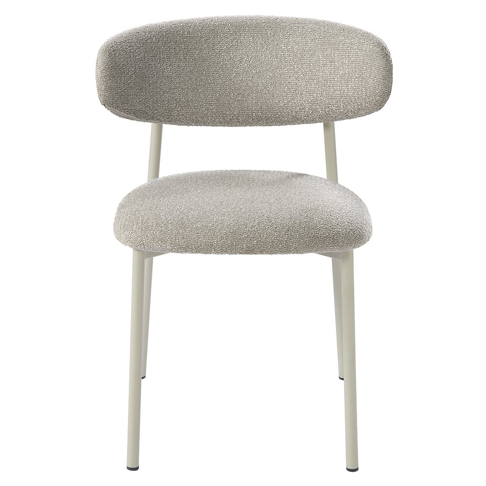 Ingram Side Chair (Set-2) Light Gray Boucle. Picture 3