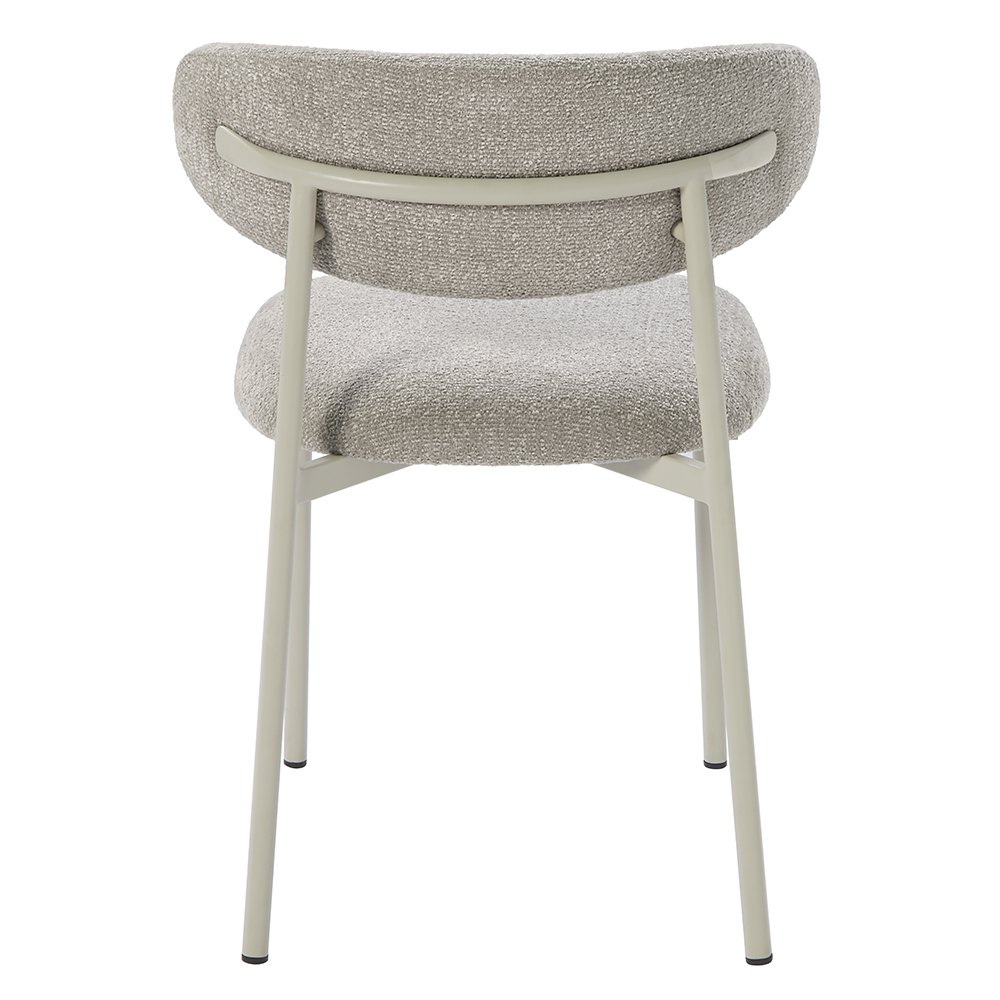 Ingram Side Chair (Set-2) Light Gray Boucle. Picture 5