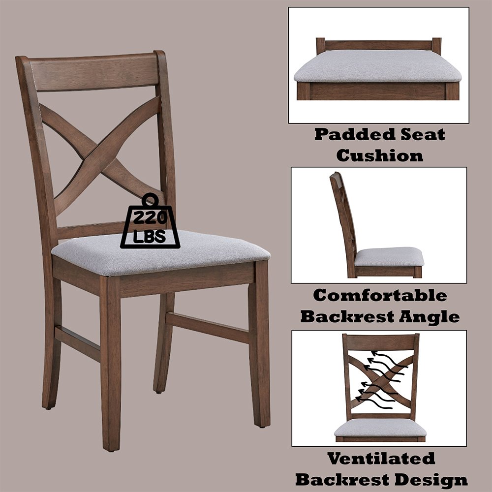Ferris Side Chair (Set-2) Brown. Picture 6