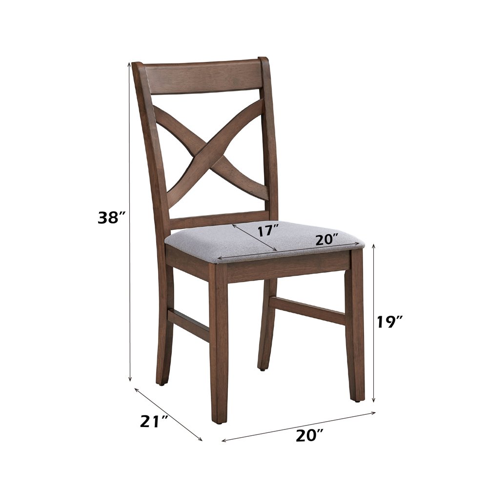 Ferris Side Chair (Set-2) Brown. Picture 9