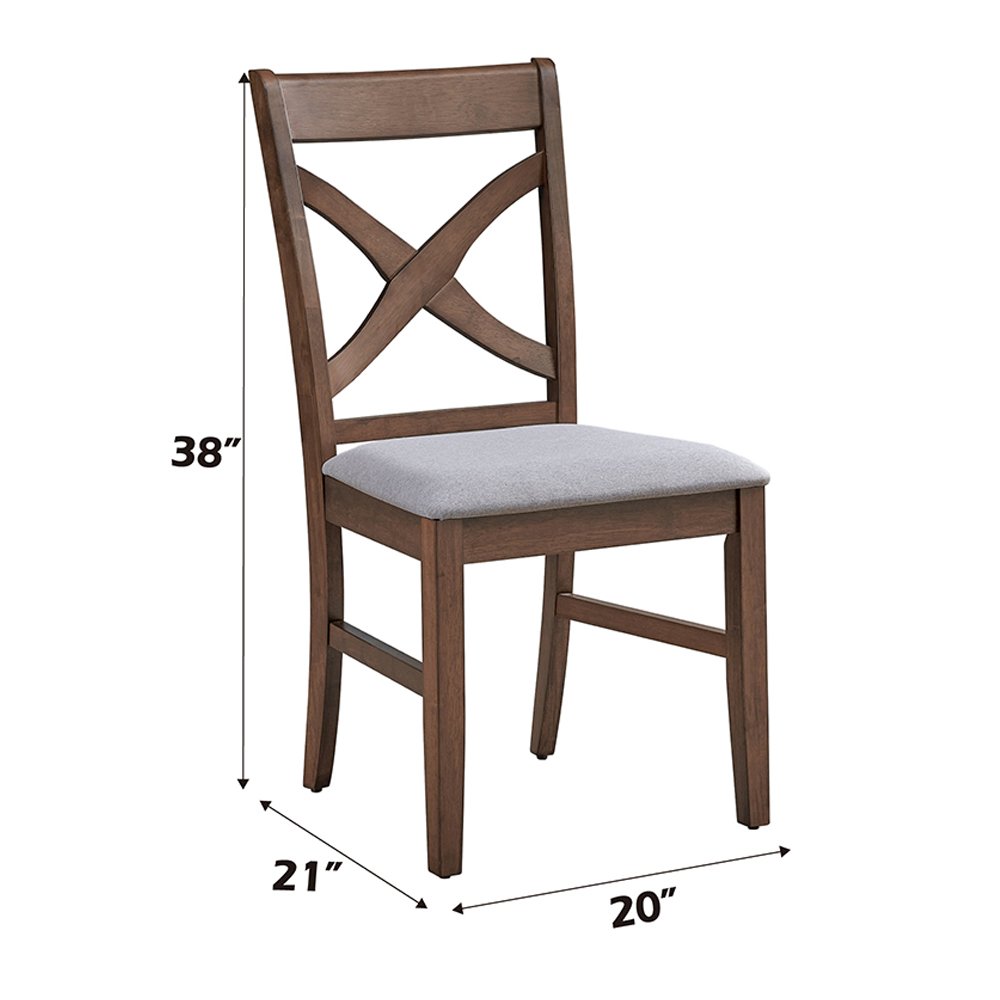 Ferris Side Chair (Set-2) Brown. Picture 7