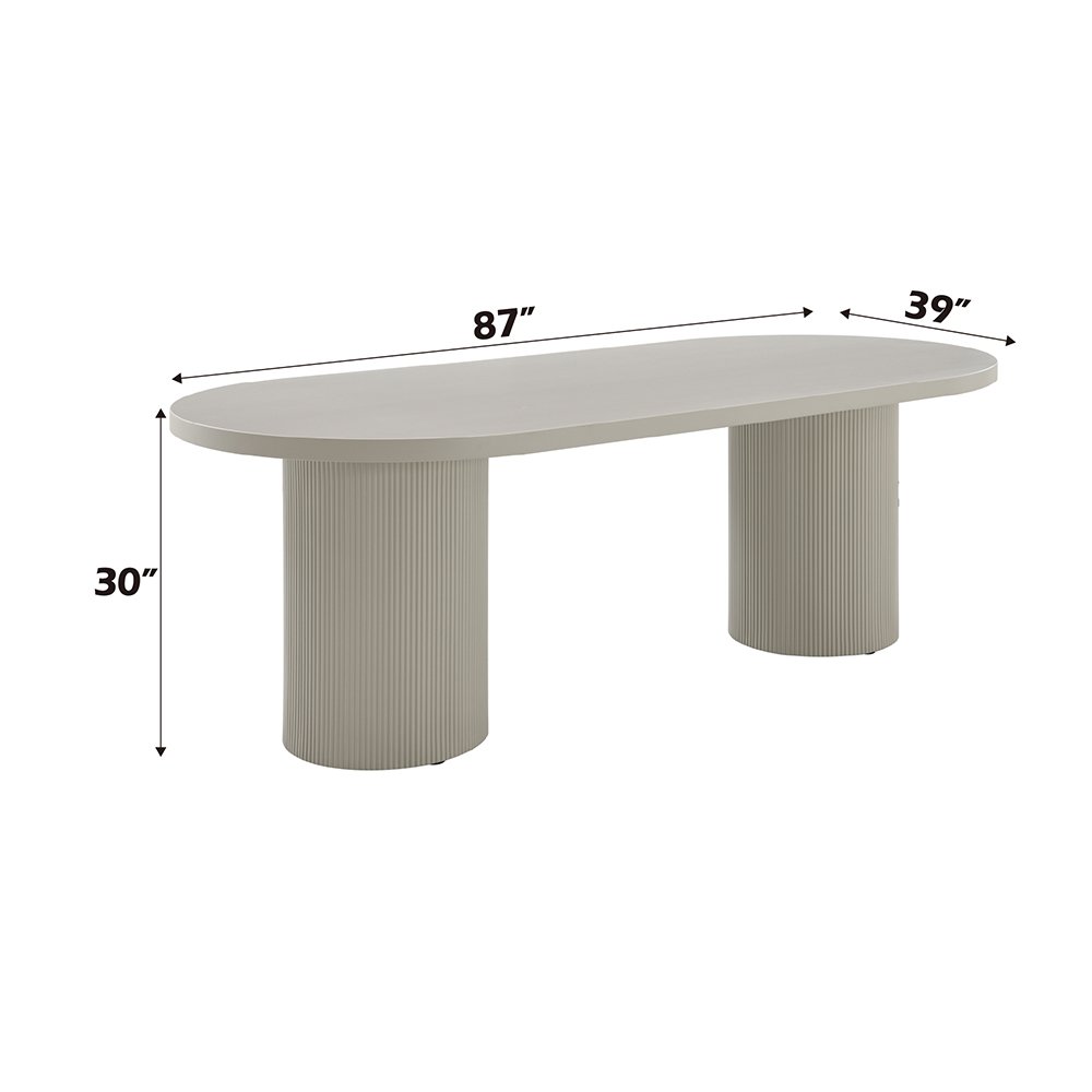 Laela Dining Table Bone White. Picture 6
