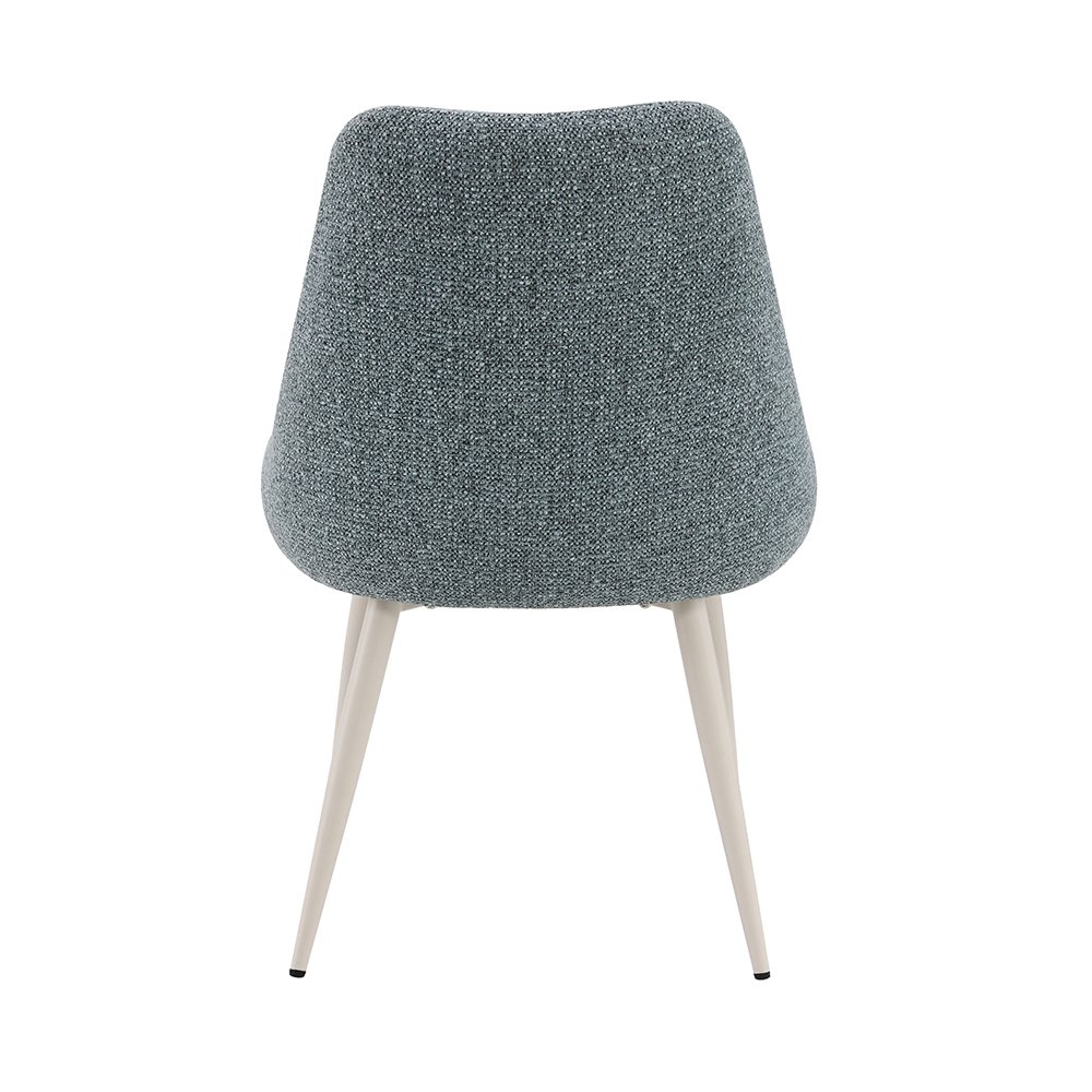 Laela Side Chair (Set-2) Slate Blue Boucle & Bone White. Picture 4