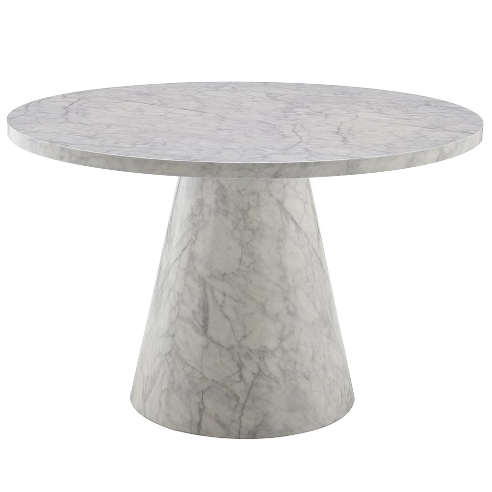 Kacey Round Dining Table Engineered Stone. Picture 2