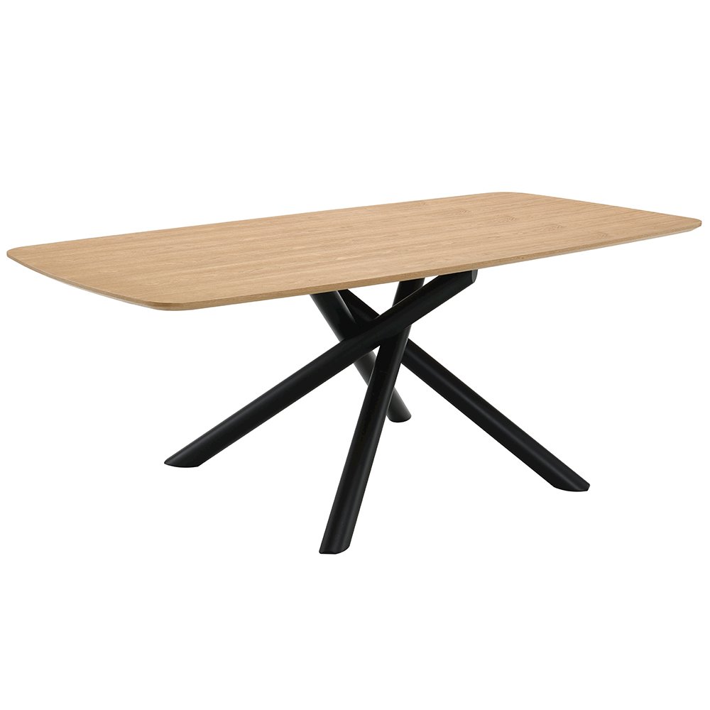Lawton Dining Table Natural & Black. Picture 2