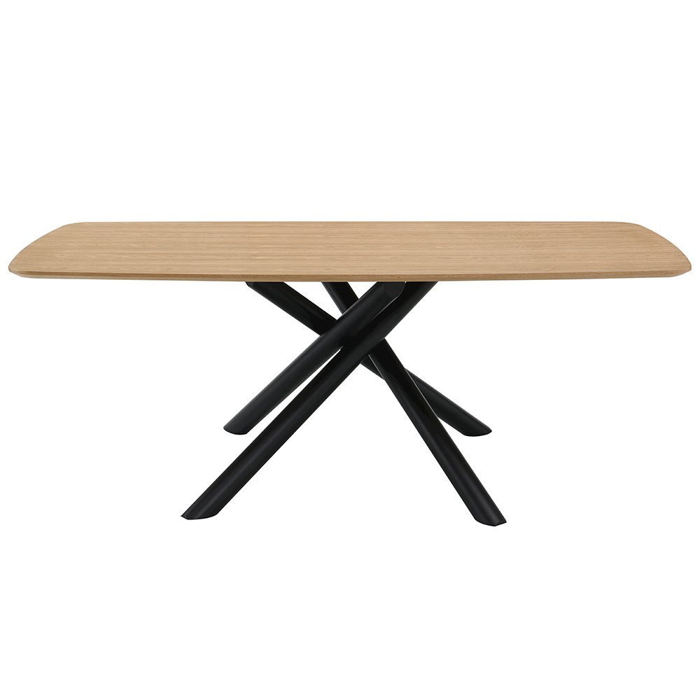 Lawton Dining Table Natural & Black. Picture 3