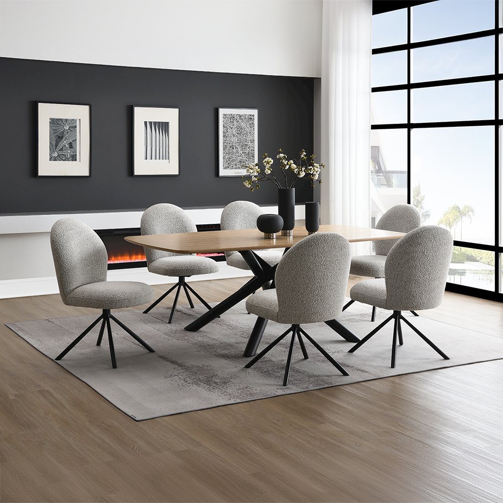 Lawton Dining Table Natural & Black. Picture 5