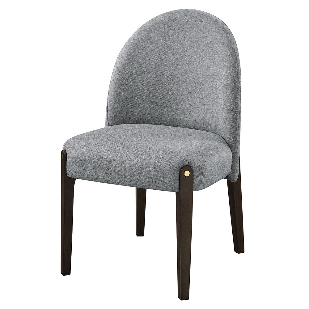 Clayten Side Chair (Set2) Gray Chenille & & Espresso. Picture 2