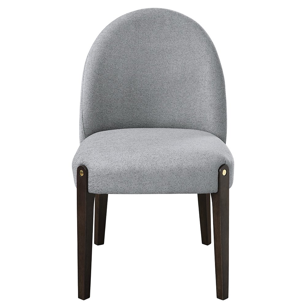 Clayten Side Chair (Set2) Gray Chenille & & Espresso. Picture 3