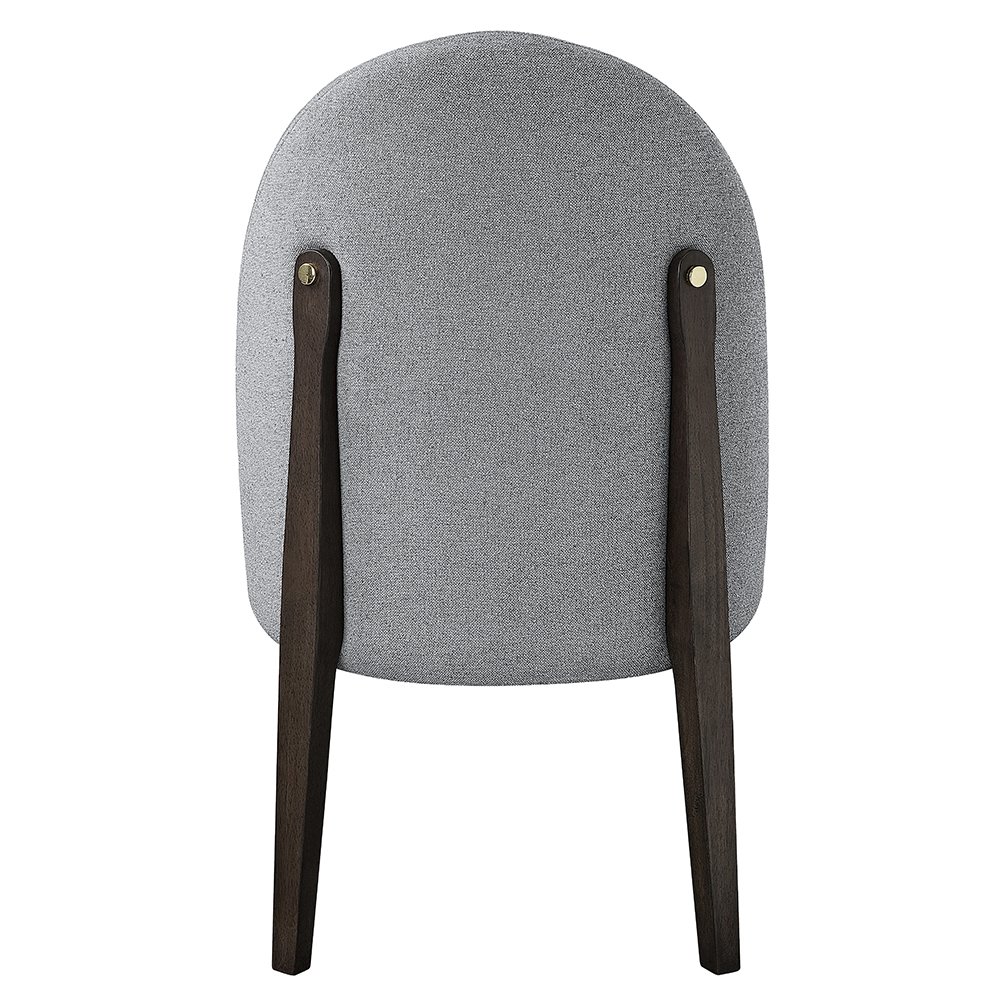 Clayten Side Chair (Set2) Gray Chenille & & Espresso. Picture 5