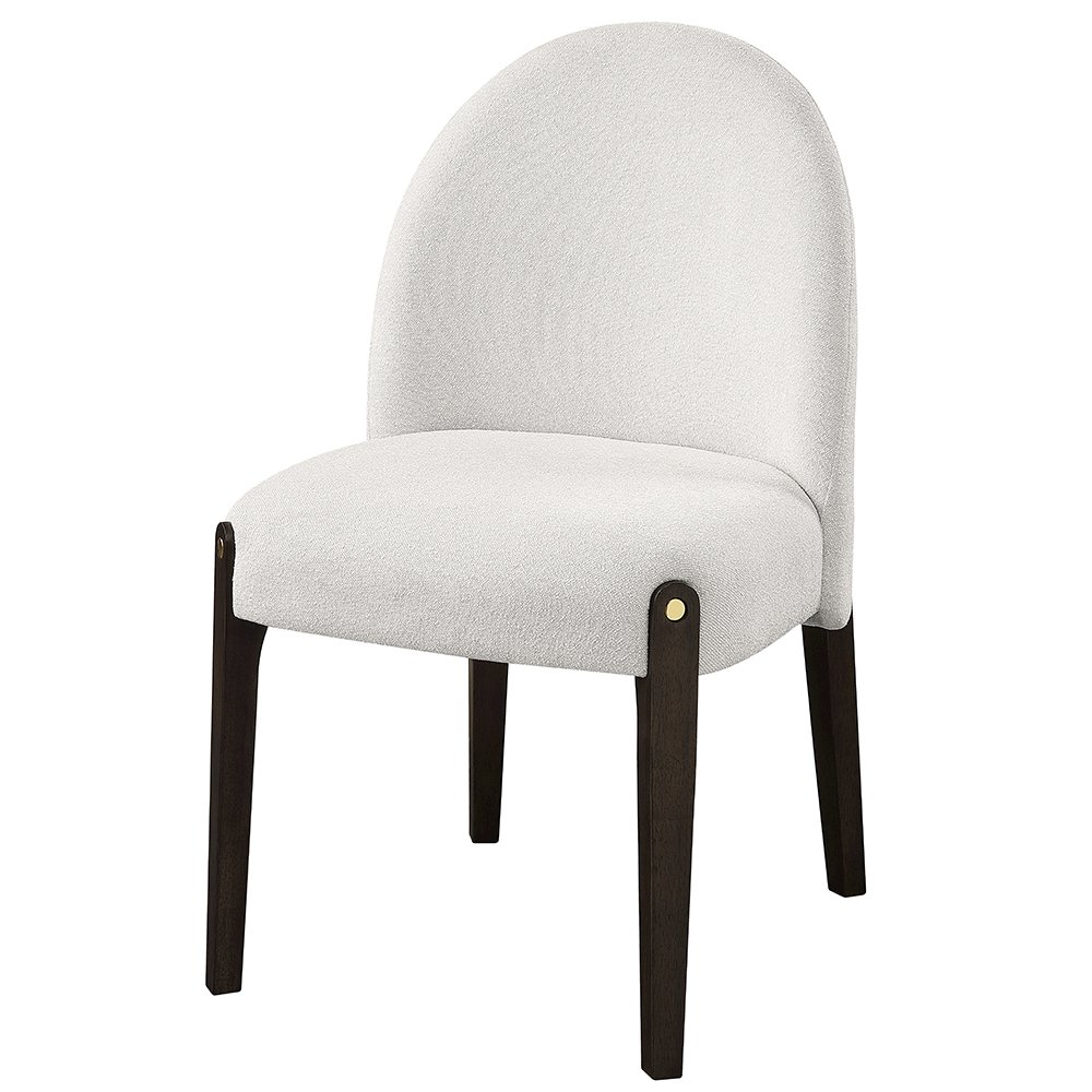 Clayten Side Chair (Set2) Beige Chenille & & Espresso. Picture 2
